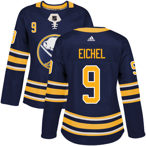 Adidas Buffalo Sabres 9 Jack Eichel Navy Blue Home Authentic Women Stitched NHL Jersey